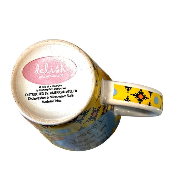 Delish Fabulous Quote Art Deco Tumbler Mug Glam Desk Decor Relic Gift Chic Power - Picture 5 of 9